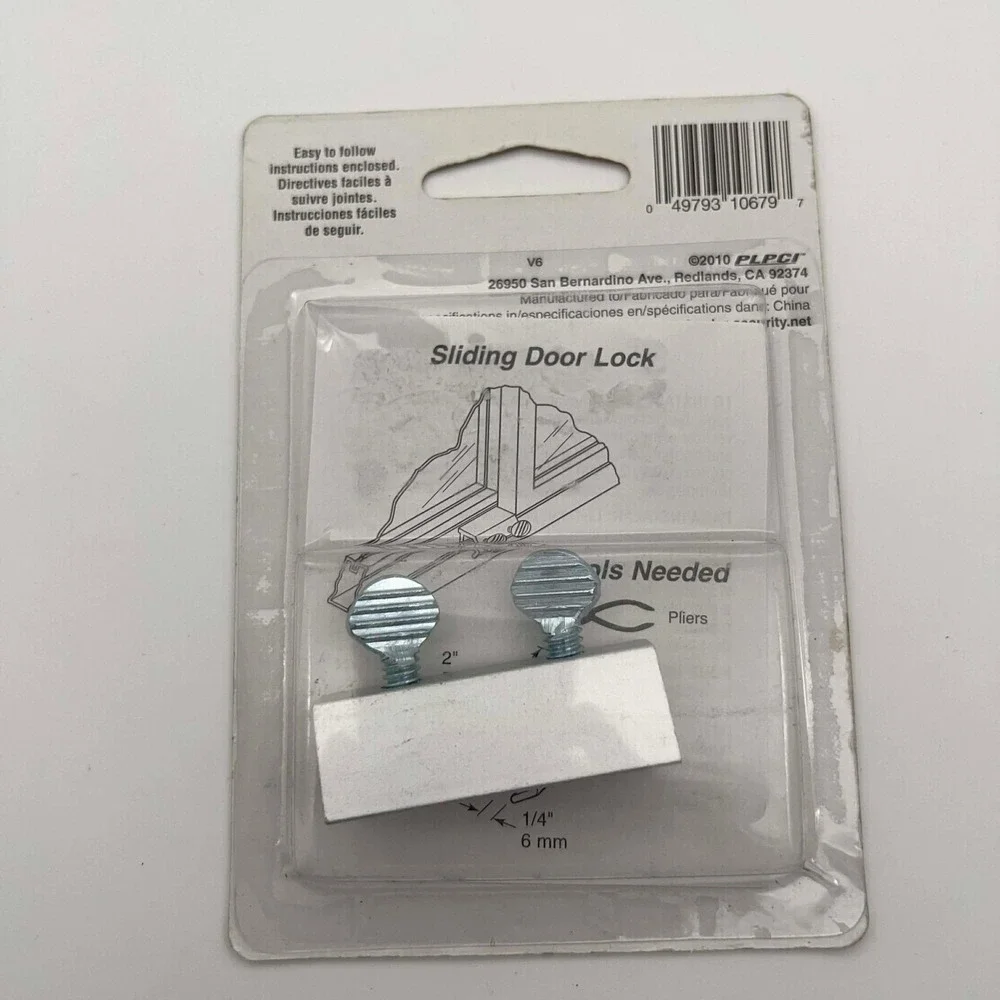 Defender Security U10679 Patio Sliding Door Lock Aluminum Construction BRAND NEW
